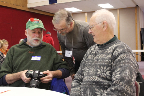 club members looking at camera